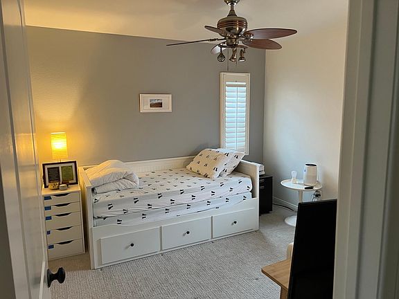 your room with bed closed