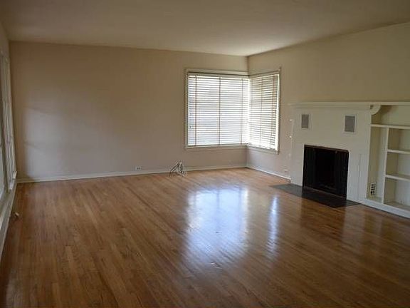 Living room and fireplace