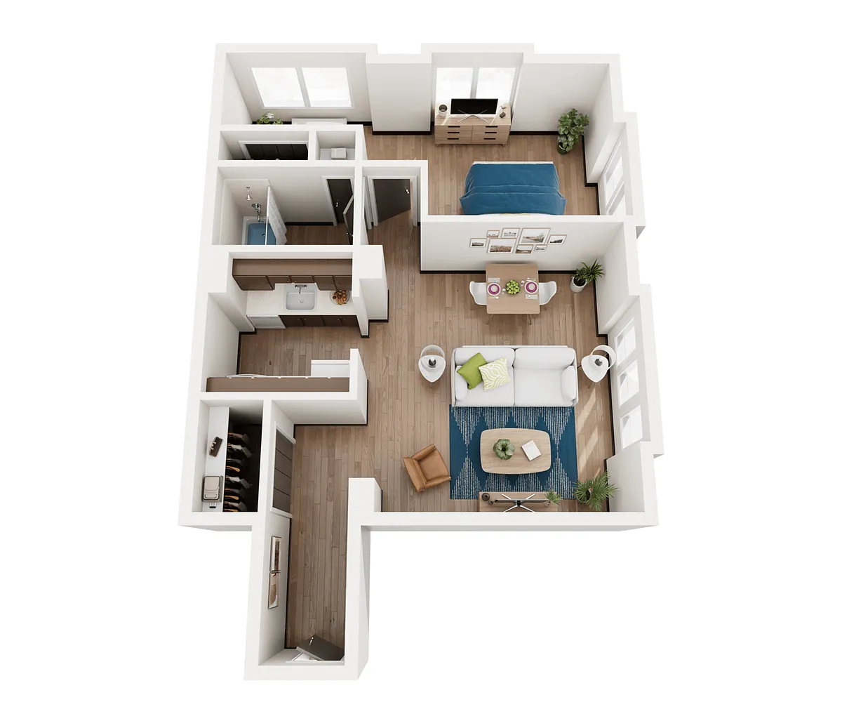 Floor plan One Bedroom