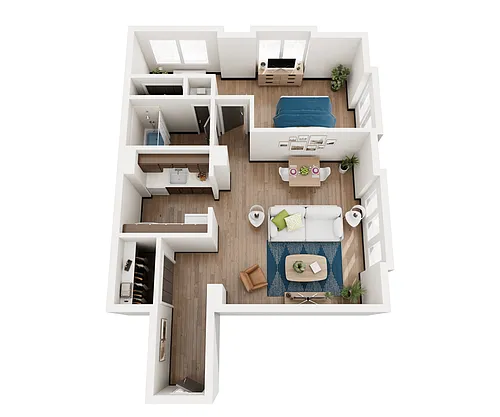 Floor plan One Bedroom