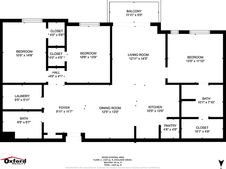 Elegant floor plan featuring 3 spacious bedrooms, a sunlit living room, modern kitchen, dining area, and balcony, ideal for comfortable living. Elegant floor plan featuring 3 spacious bedrooms, a sunlit living room, modern kitchen, dining area, and balcon
