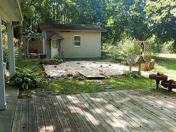 Garge from deck