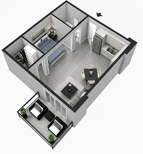 Floor plan Modern Studio