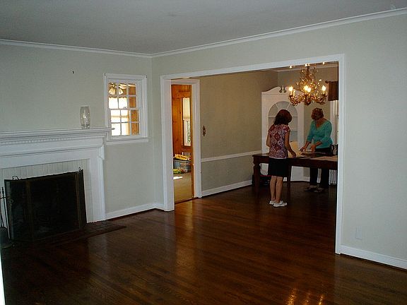Fireplace and hardwood throughout
