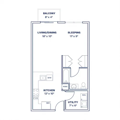 Floor plan Studio-S6