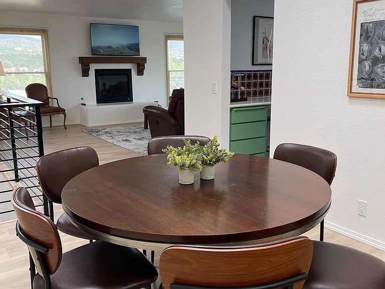 Dining table with view towards the Living Room