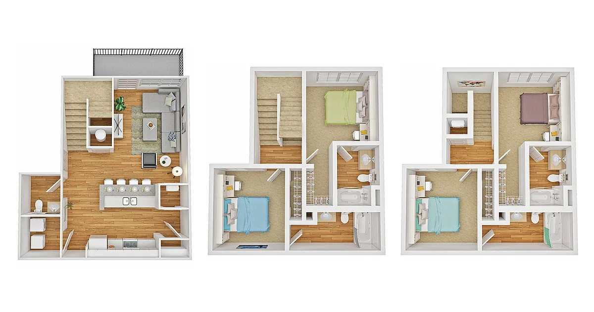Floor plan 4BR/4BA - Town A