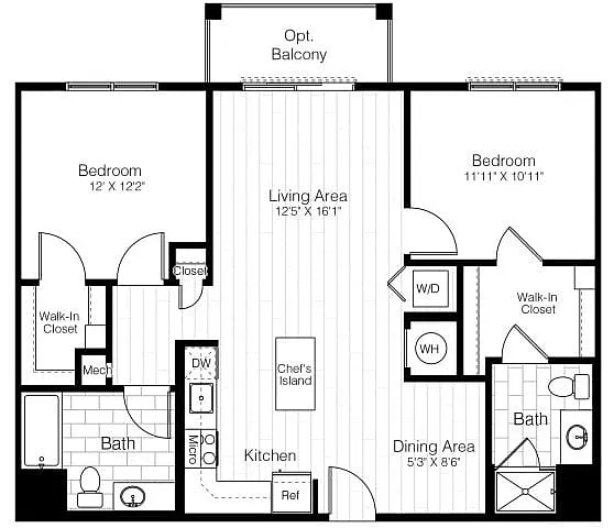 Floor plan B1/B1.H