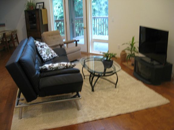 Living Room with Sky High Vaulted Ceilings