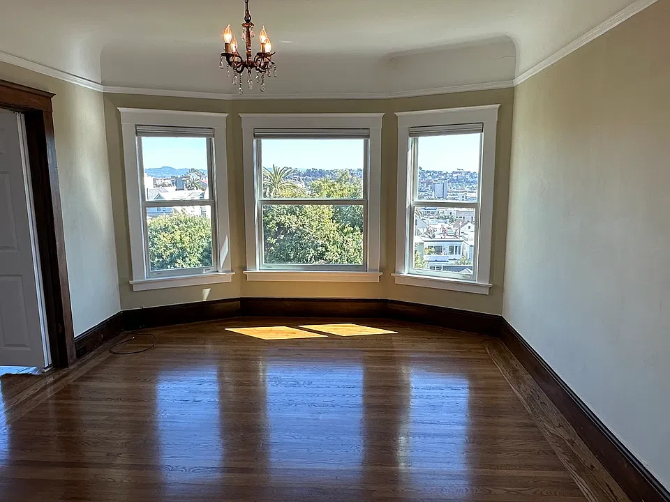 Living room with views to the East Bay