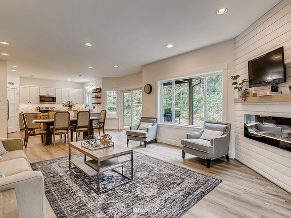 Living Room, Dining & Kitchen