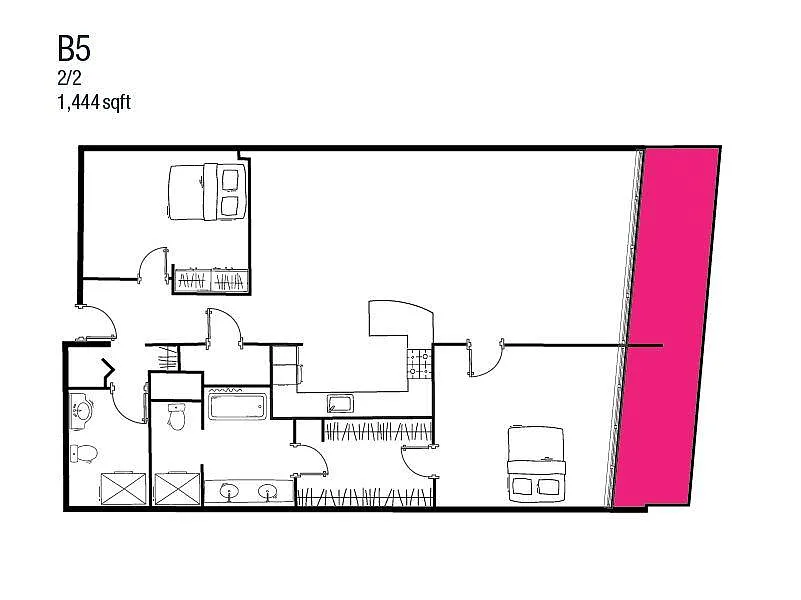 Floor plan Two Bedroom
