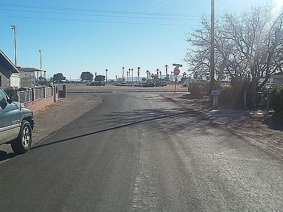 view from street to park 