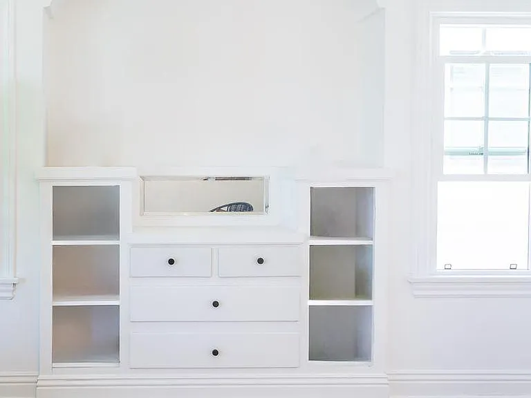Living room built. Perfect spot for mounting a TV.