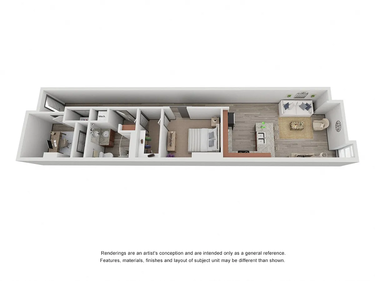 Floor plan 1Bed 1 Bath
