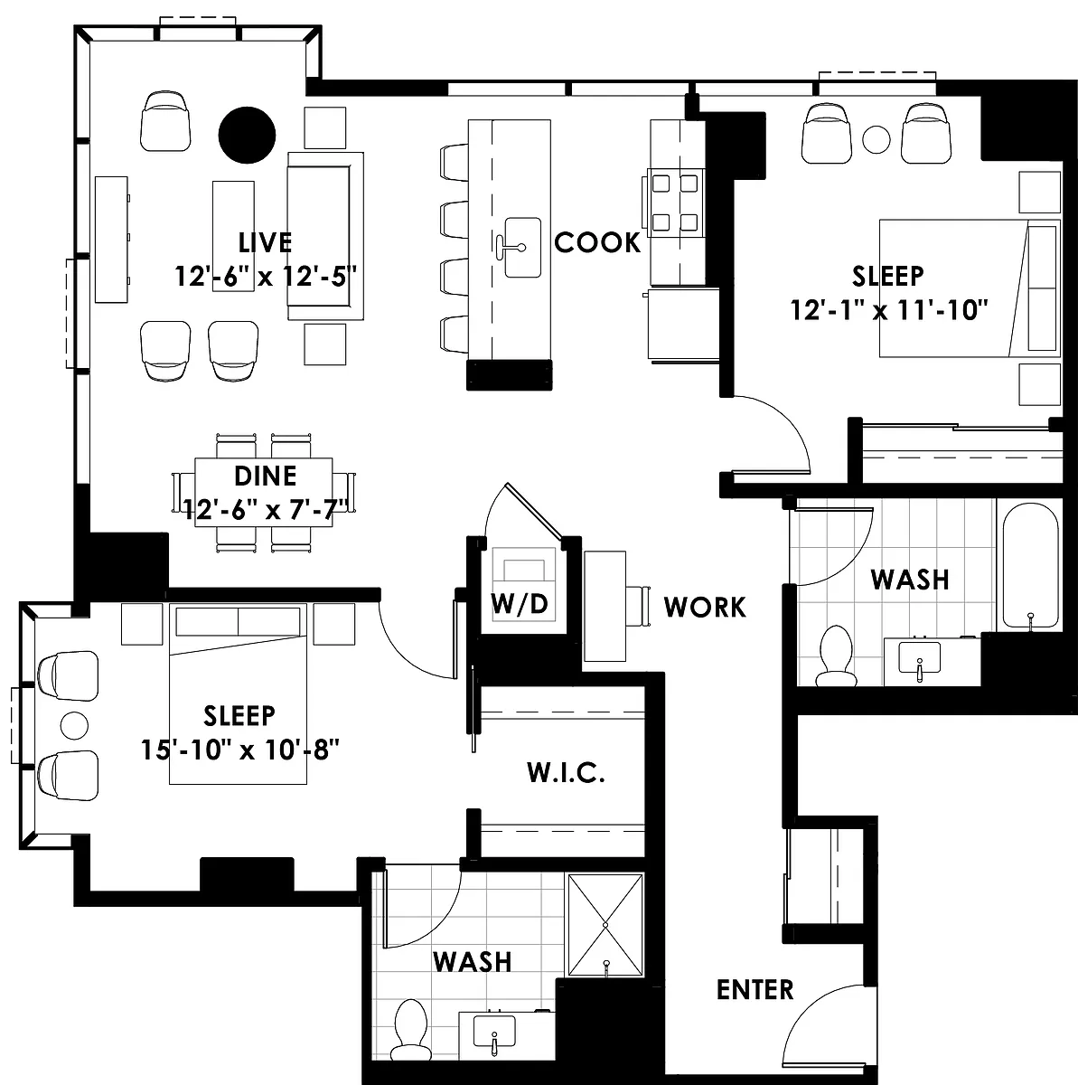 Floor plan 2C