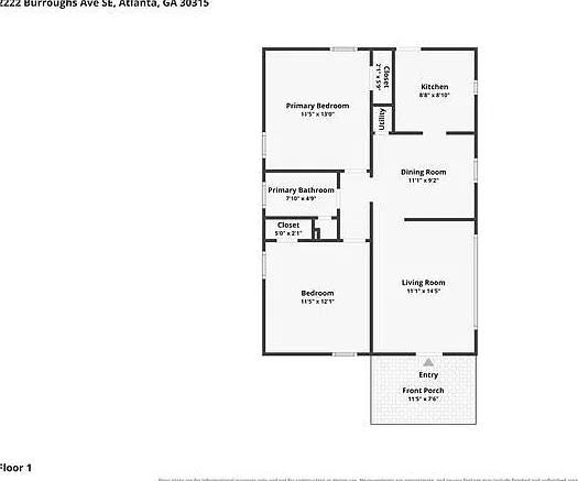 2 bed, 1.0 bath, 840 sqft, $1,495 — Photo 2