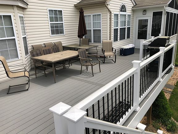 Massive Trex decking.