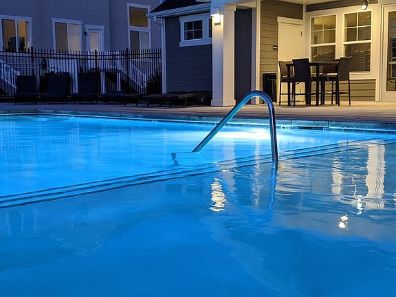 Pool with shallow area for children