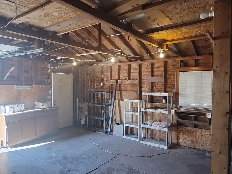 Garage and workshop.