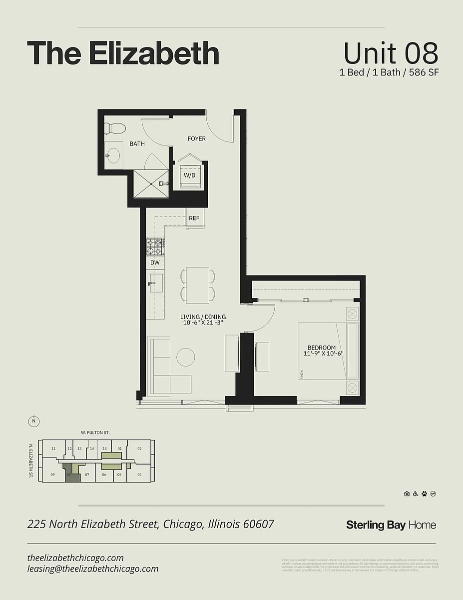 Floor plan 08 - 1Bed/1bath, Upper