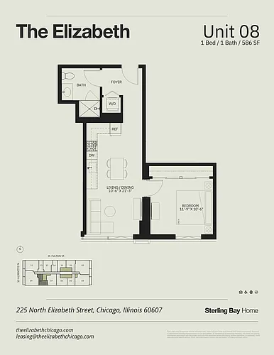 Floor plan 08 - 1Bed/1bath, Upper