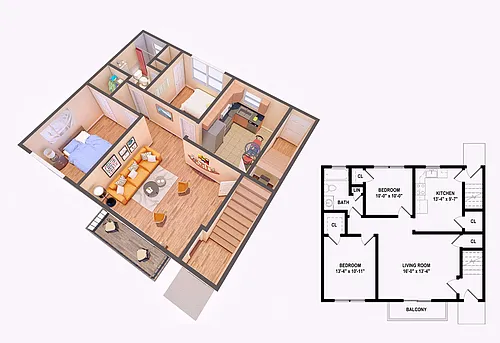 Floor plan 2 Bedroom