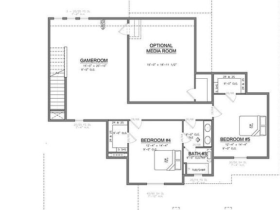 Second-floor plan of the home to-be-built.
