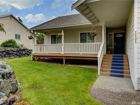 Inviting front porch. 