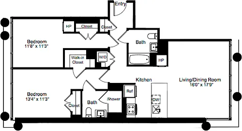 Floor plan Two Bedroom O 5
