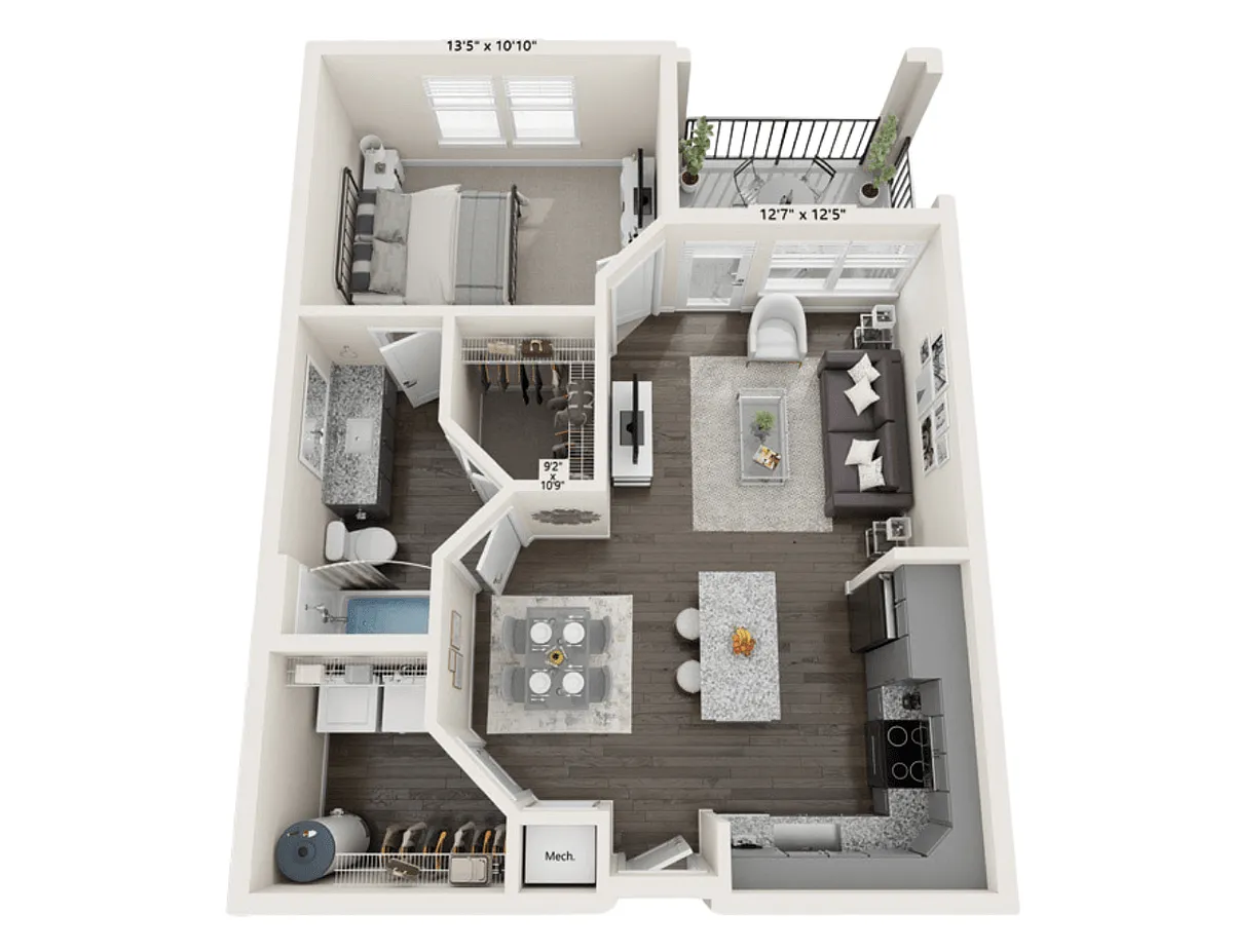 Floor plan 1B