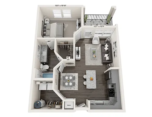 Floor plan 1B