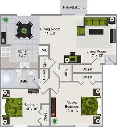 2 Bed Floor Plan
