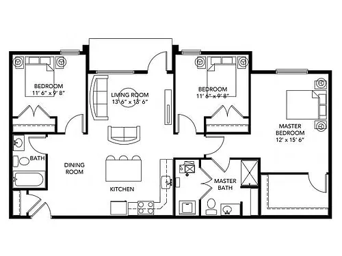 Floor plan C3 - Renovated