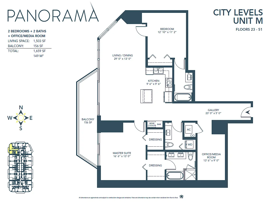 Floor plan M Line - City Level