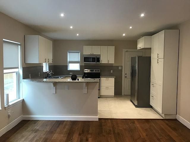 View of the kitchen from the dining room