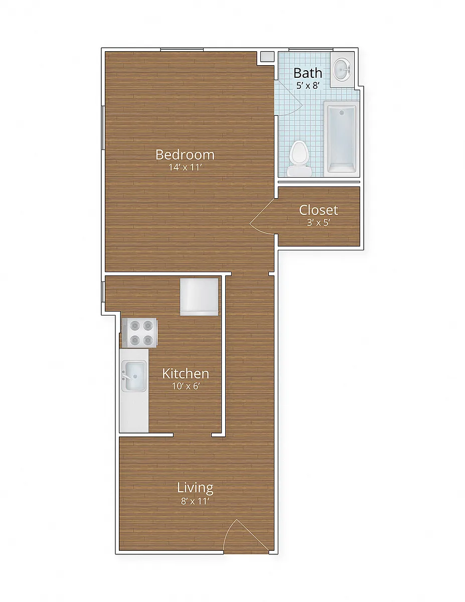 Floor plan Medium Studio