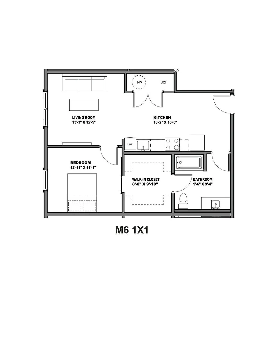Floor plan M6 1X1