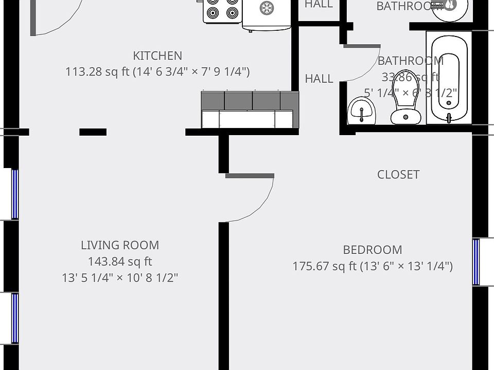 Layout - All measurements are approximate and utilized for e