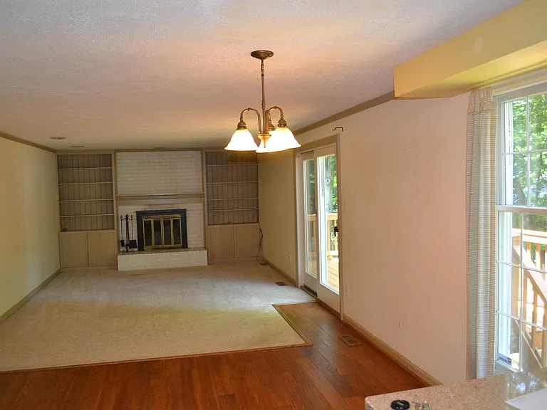 Kitchen into family room