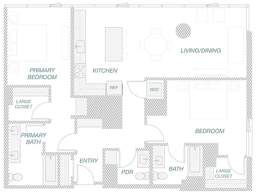 Floor plan 2-2B ACC