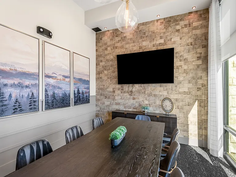 Professional Conference Room with Wall Art and Window Views