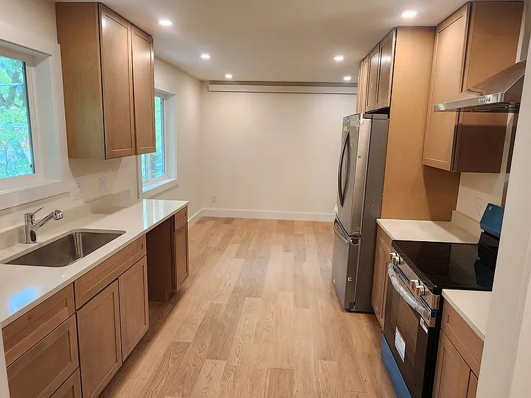 Kitchen view from the laundry area