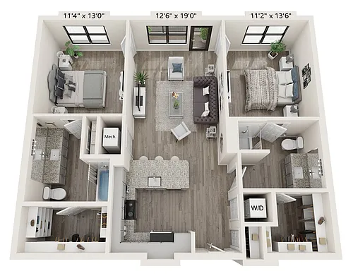 Floor plan B1B