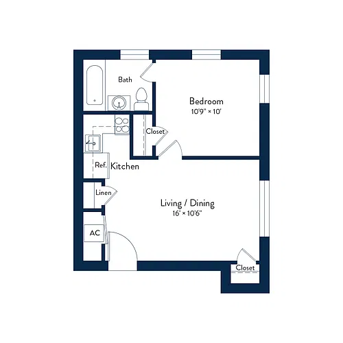 Floor plan 1 Bedroom