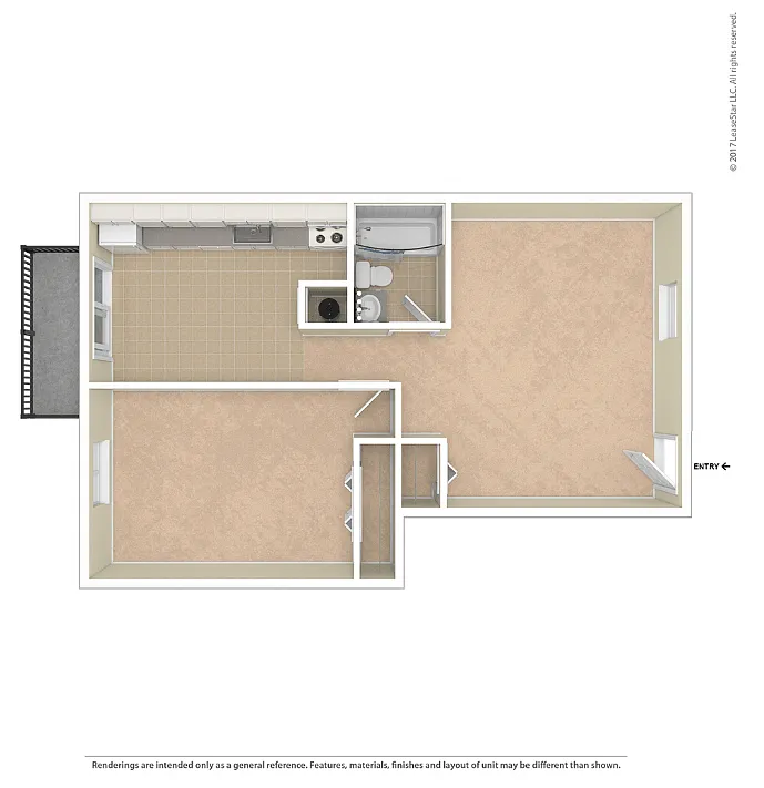 Floor plan Kings Arms 1 Bedroom Lower