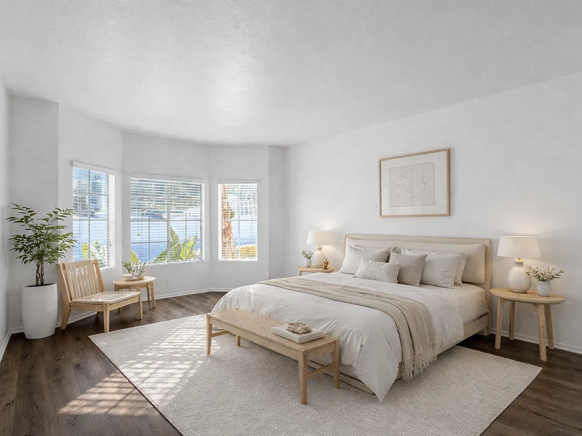 Royal - Primary Bedroom - River Front Condominiums