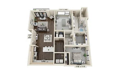 Floor plan 2 bedroom 2 bath