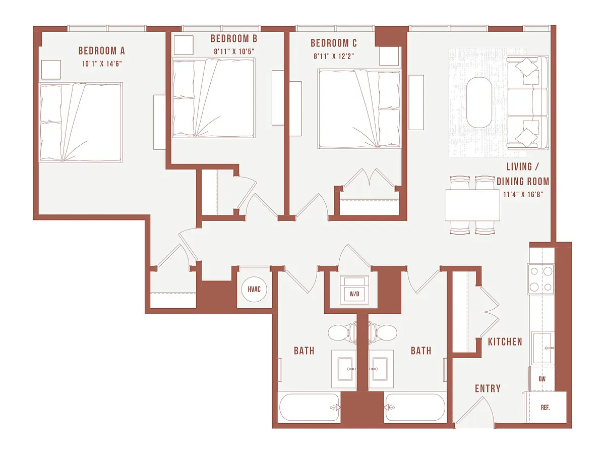 Floor plan Colette Co-Living G2