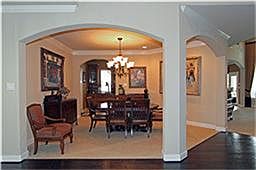 Open formal dining area